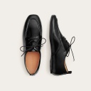 Lila półbuty, czarny połysk